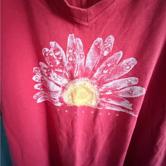 Life Is Good Women's Sunflower Red Tee - Picture 5 of 5